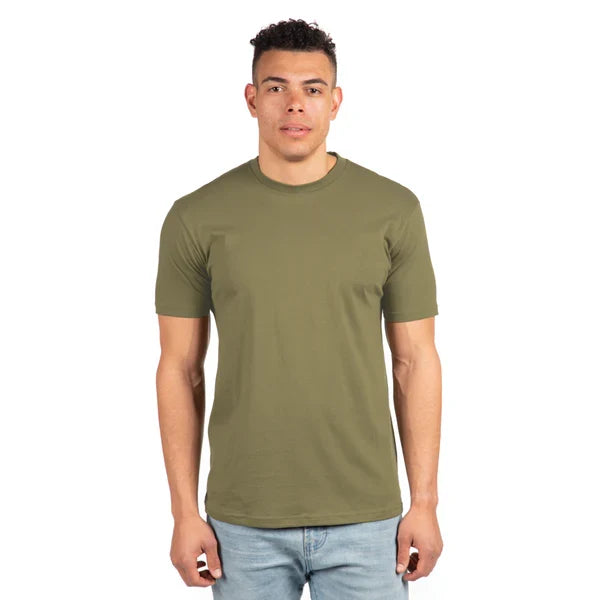 Custom Next Level 3600 T-Shirt blank garment in Military Green