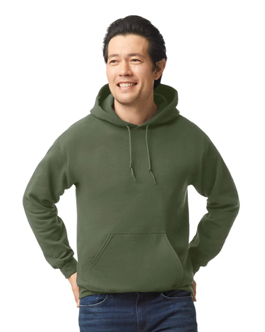 Custom Gildan 18500 Hoodies blank garment in Military Green