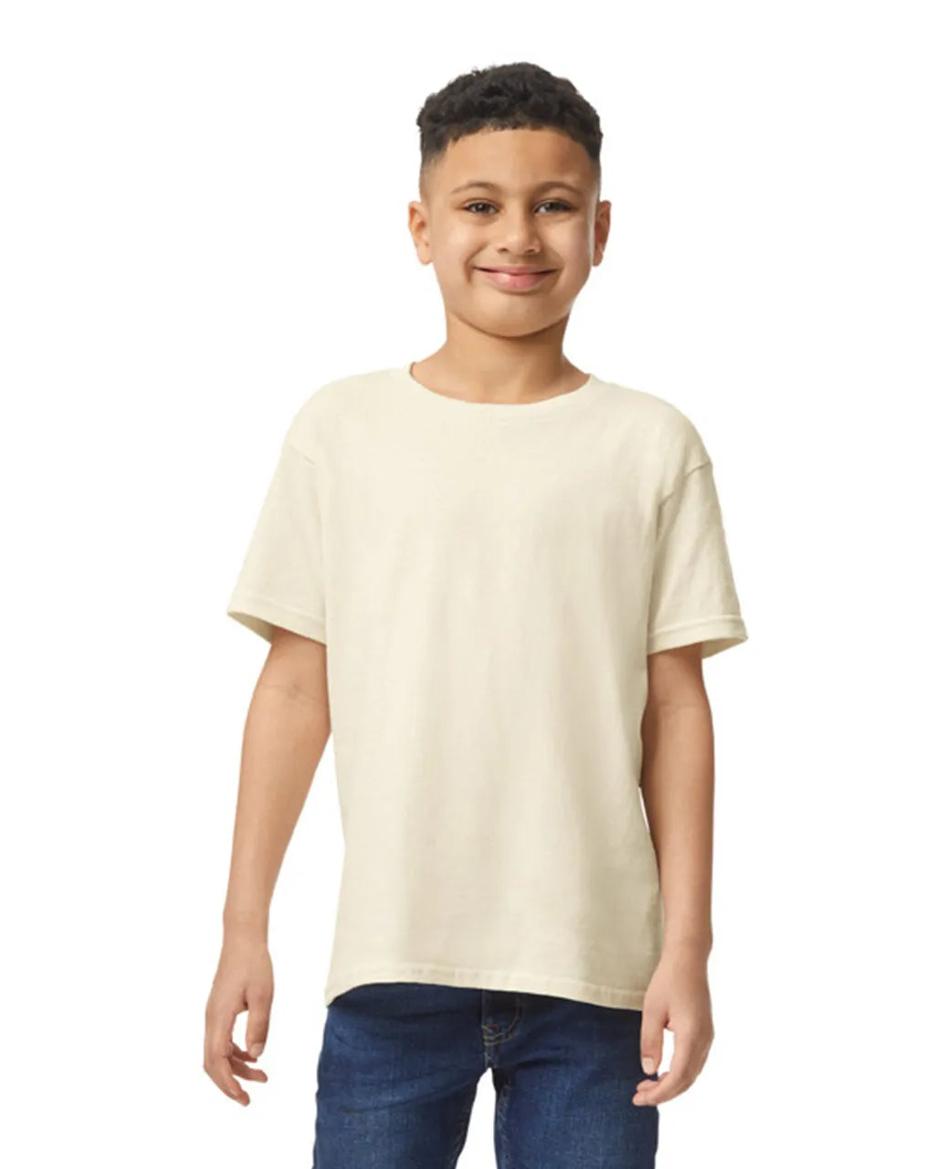 Custom Gildan 5000B Youth T-Shirt blank garment in Natural