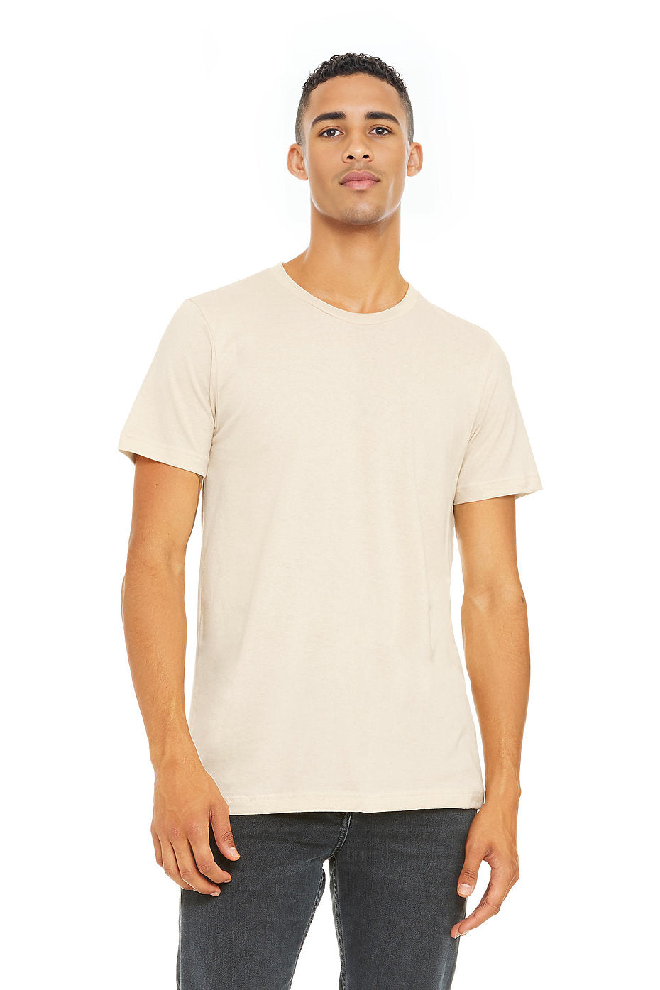 Custom Bella Canvas 3001CV blank garment in Natural