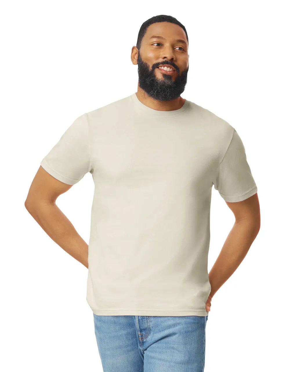 Custom Gildan 64000 T-Shirt blank garment in Natural