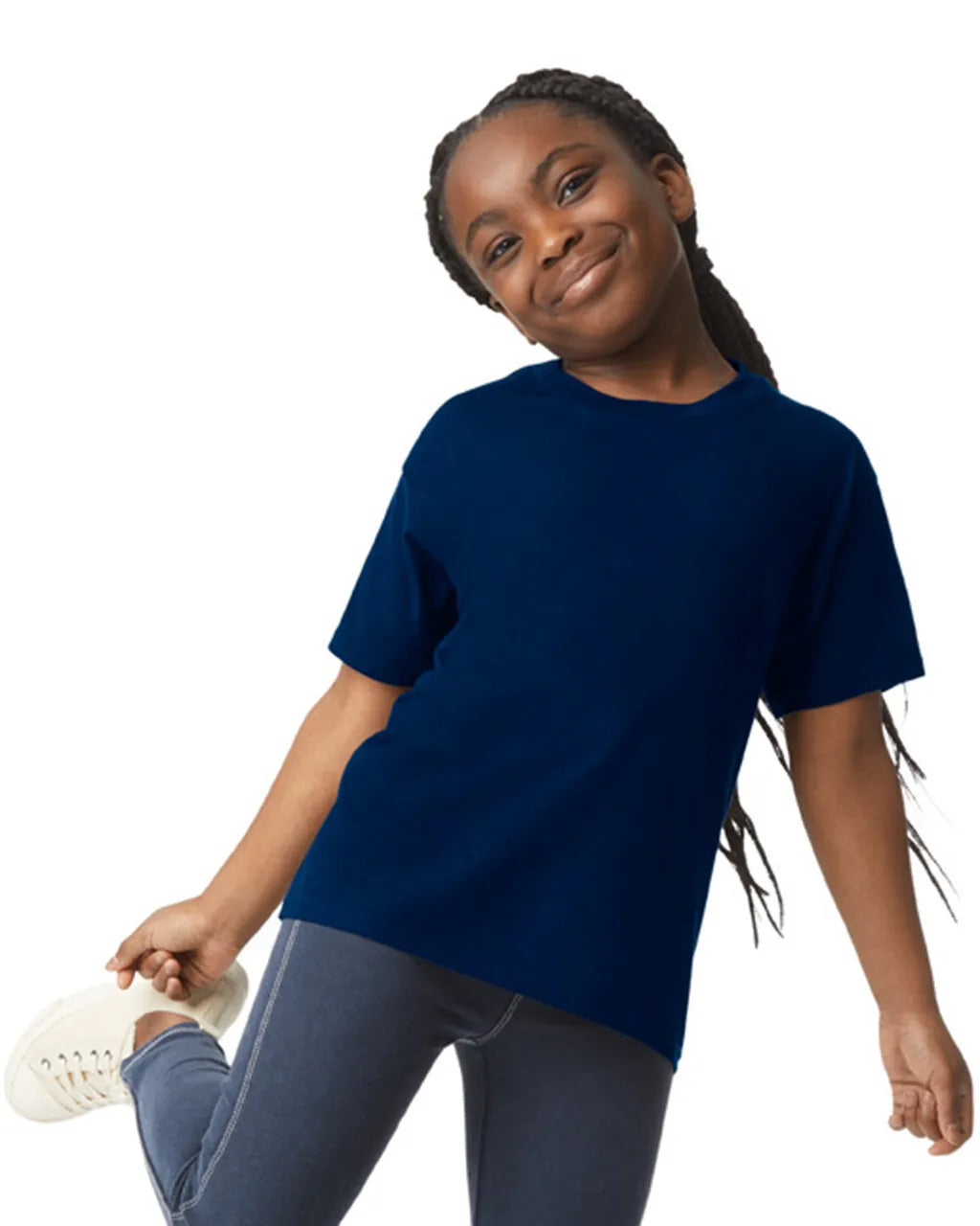 Custom Gildan 64000B Youth T-Shirt blank garment in Navy