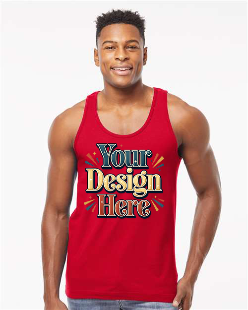 Custom Tultex Unisex Fine Jersey Tank Top - S105 blank garment in Red