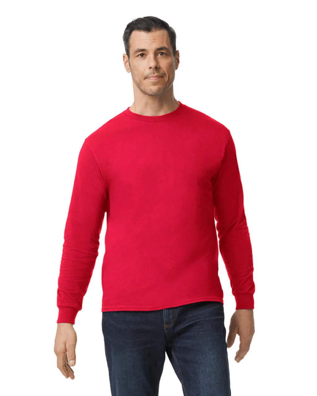 Custom Gildan 5400 Long Sleeve T-Shirt blank garment in Red