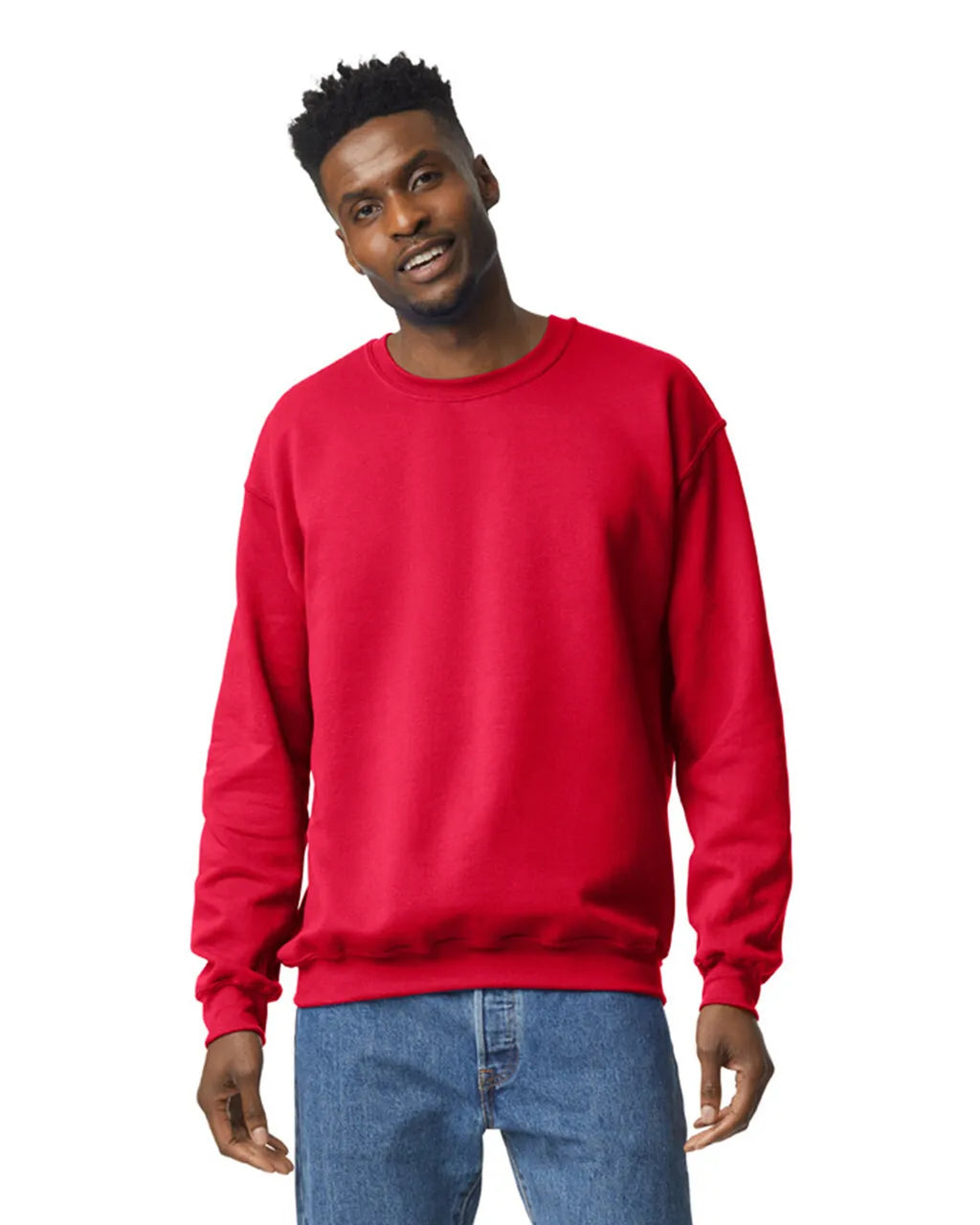 Custom Gildan 18000 Sweatshirt blank garment in Red