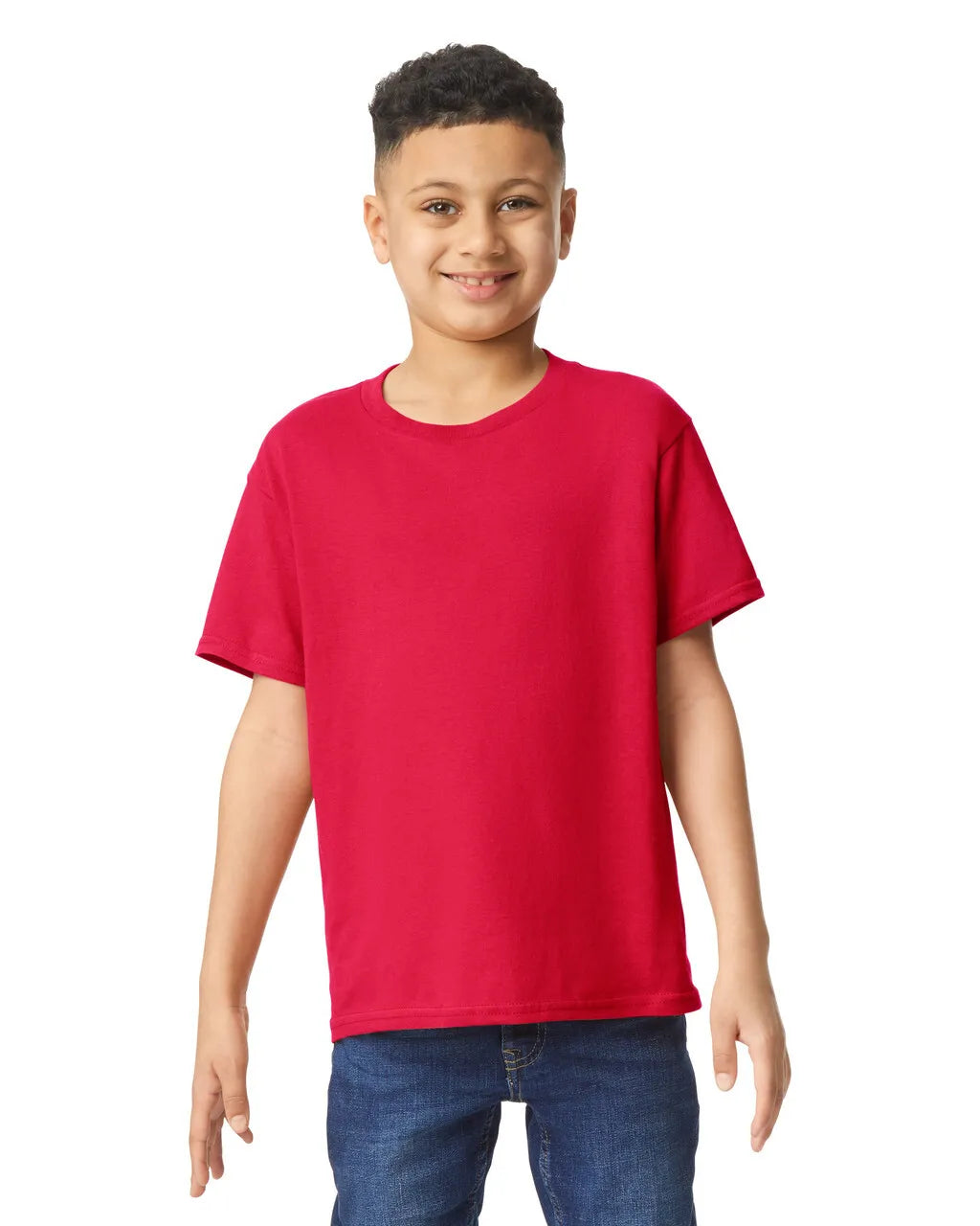 Custom Gildan 5000B Youth T-Shirt blank garment in Red
