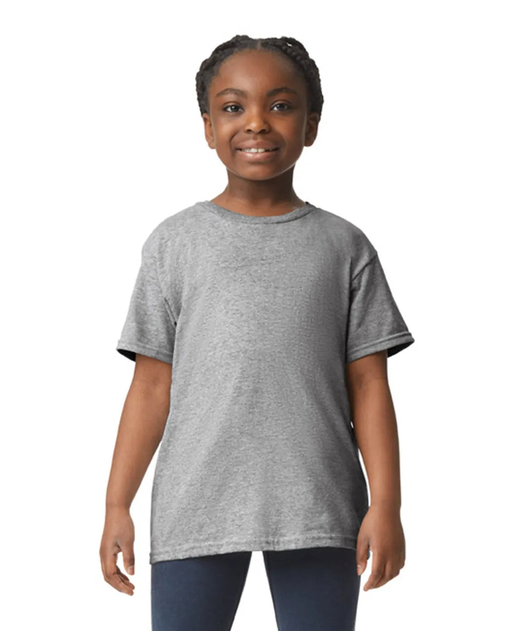 Custom Gildan 5000B Youth T-Shirt blank garment in Sport Grey