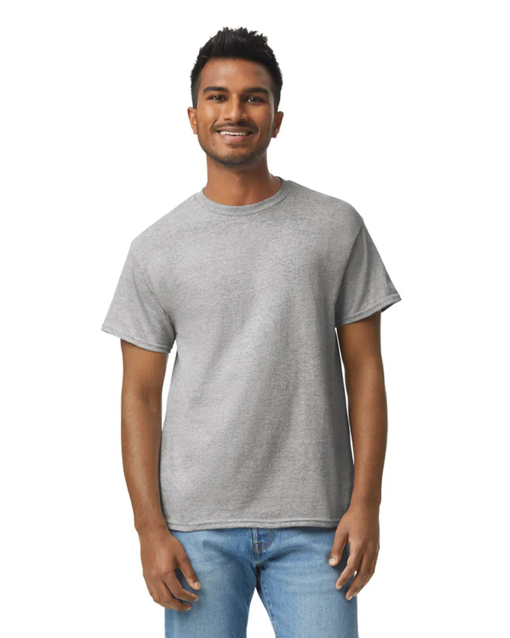 Custom Gildan 5000 T-Shirt blank garment in Sport Grey