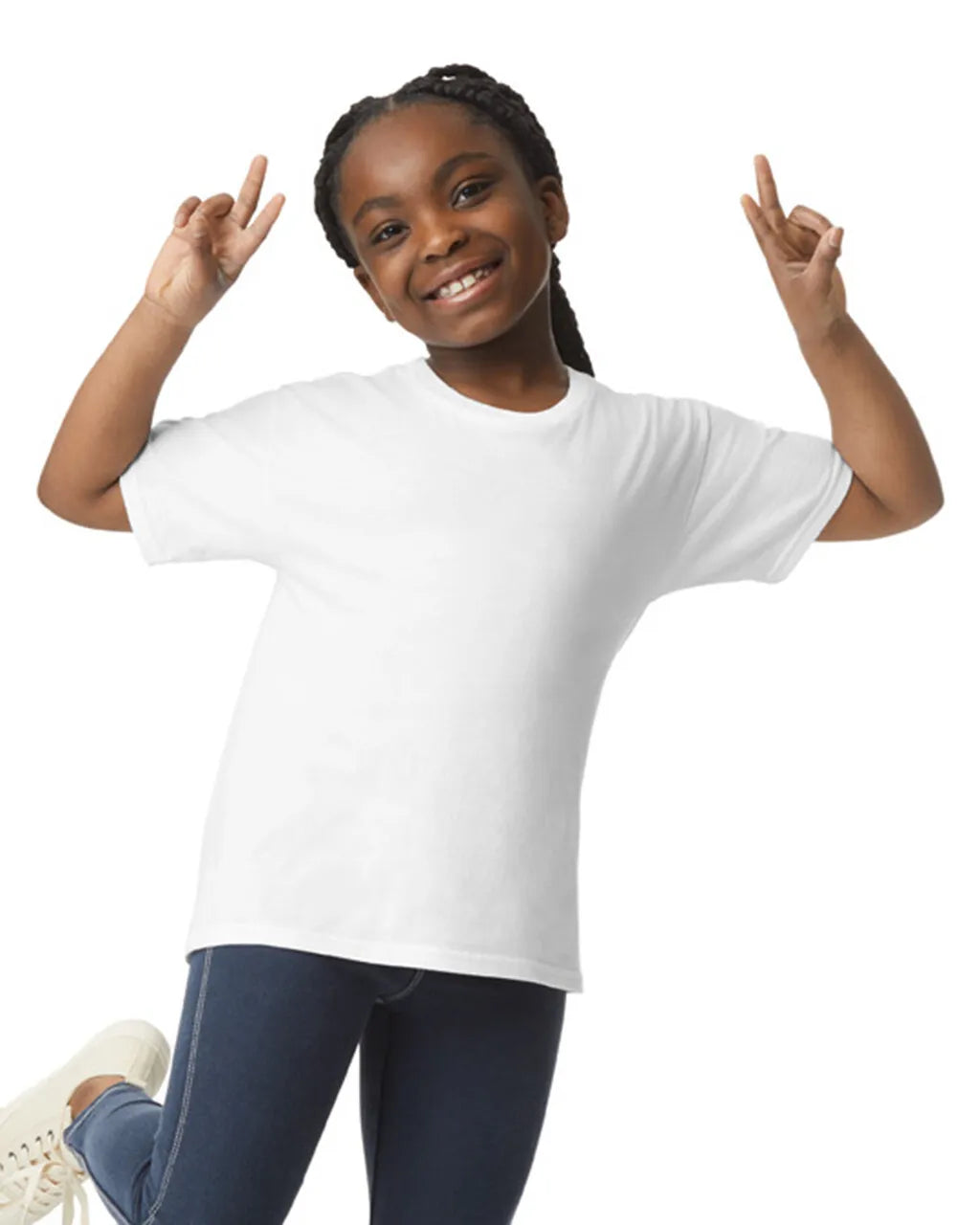 Custom Gildan 64000B Youth T-Shirt blank garment in White