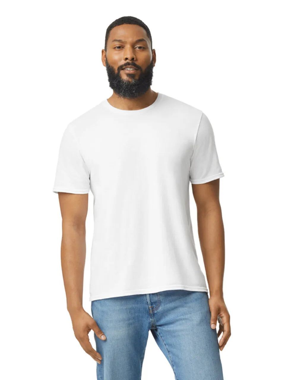 Custom Gildan 64000 T-Shirt blank garment in White