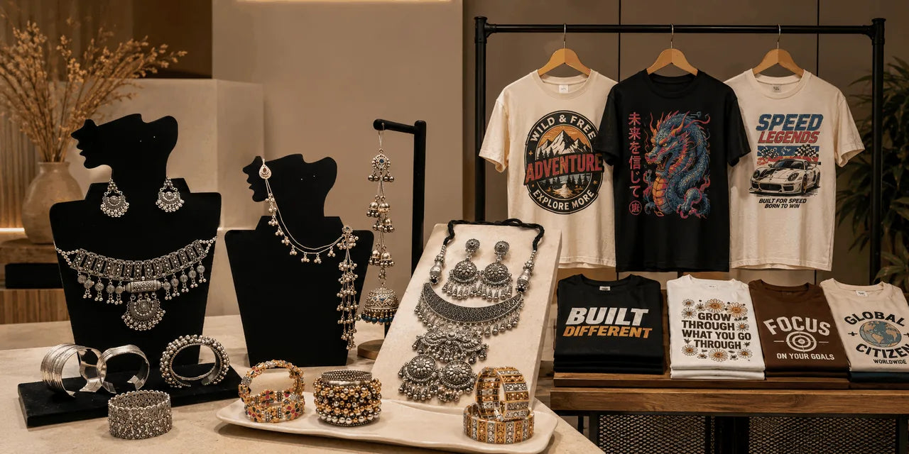 Jewelry and clothing collection from Adhya Shakti